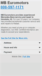 Mobile Screenshot of mbeuromotors.com